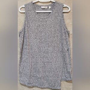 Athleta Heather Gray Faux Wrap Asymmetrical Surplice Tank Top Medium